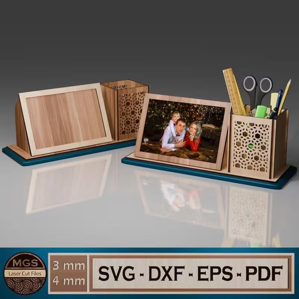 Estuche para lápices con marco de fotos