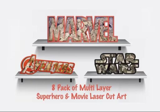 Logotipo de Marvel superhéroes multicapa