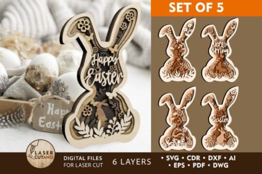 Paquete conejitos de pascua personalizados