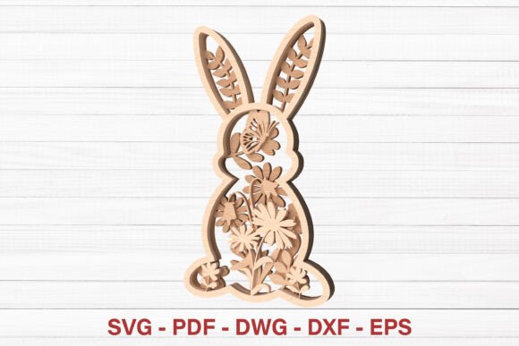 Paquete de conejito de Pascua con flores - Imagen 4