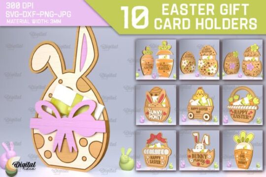 Paquete de portatarjetas de regalo de Pascua