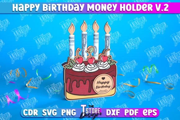 Lote de portabilletes con mensaje de feliz cumpleaños - Imagen 2