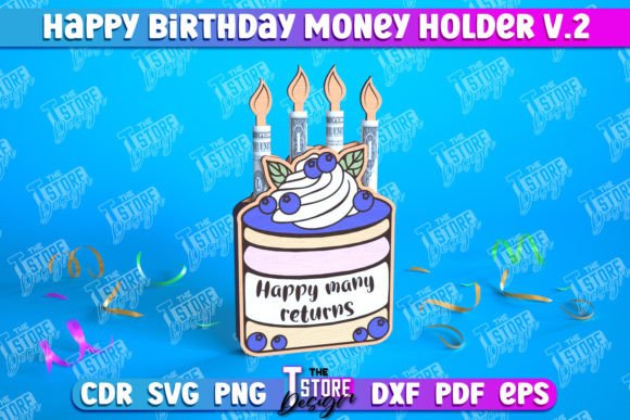 Lote de portabilletes con mensaje de feliz cumpleaños - Imagen 3