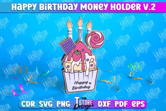 Lote de portabilletes con mensaje de feliz cumpleaños - Imagen 4