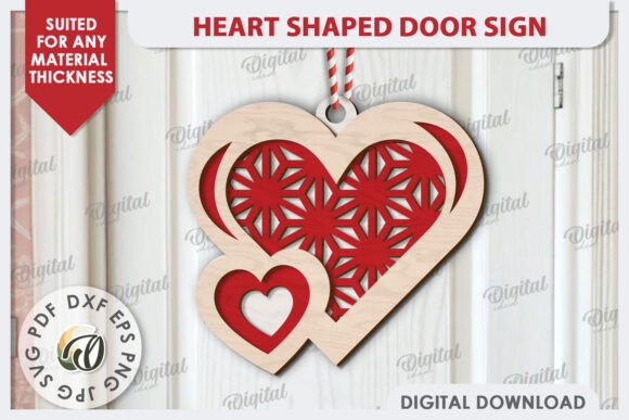 Paquete de letreros para puerta con forma de corazón - Imagen 11