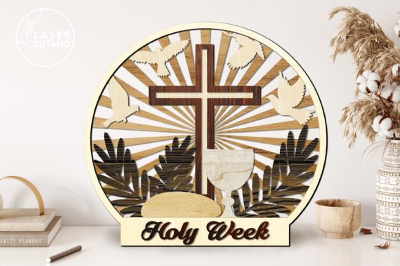 Plantilla de corte religiosa de Semana Santa Pascua - Imagen 2