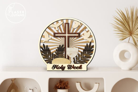 Plantilla de corte religiosa de Semana Santa Pascua - Imagen 3