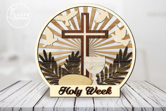 Plantilla de corte religiosa de Semana Santa Pascua - Imagen 4