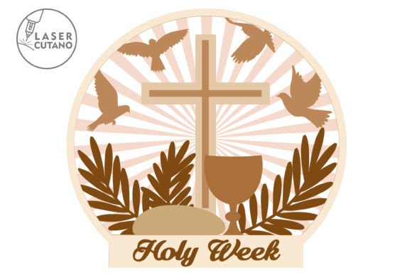 Plantilla de corte religiosa de Semana Santa Pascua - Imagen 6