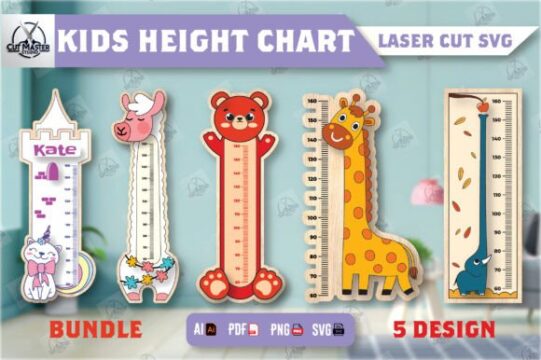 Paquete de gráficos de altura para niños