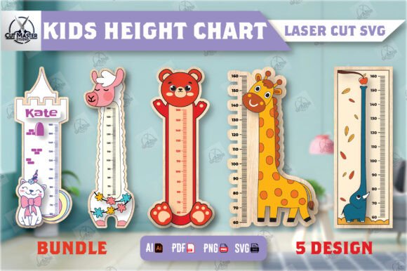 Paquete de gráficos de altura para niños
