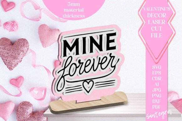 Decoración para San Valentín con texto "Mío amor eterno"