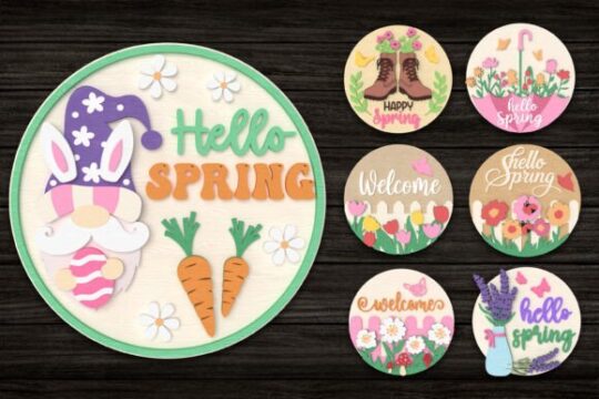 Paquete de carteles de bienvenida de primavera