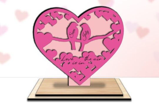 Señal de amor para pareja de pájaros del Día de San Valentín
