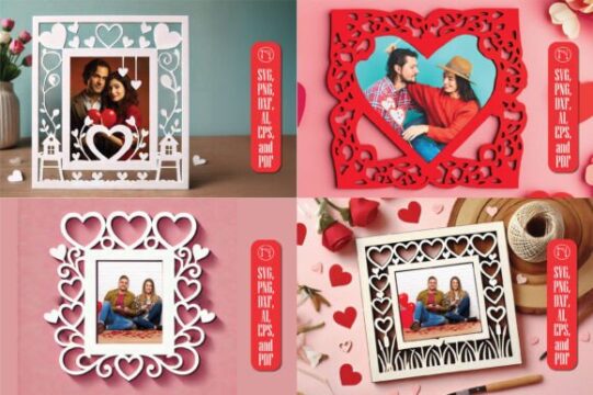 Paquete de marcos de fotos para San Valentín