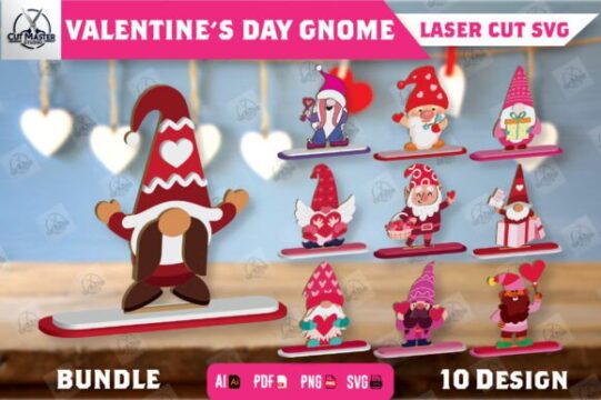 Paquete de gnomos para el día de San Valentín