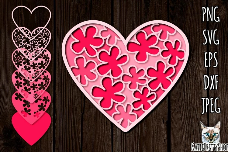 Corazón de amor en capas