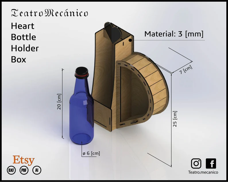 Corazón caja botella - Imagen 3