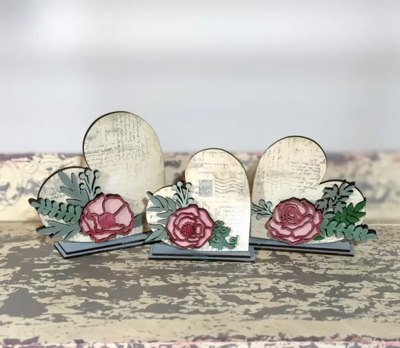 Corazones estilo granja floral
