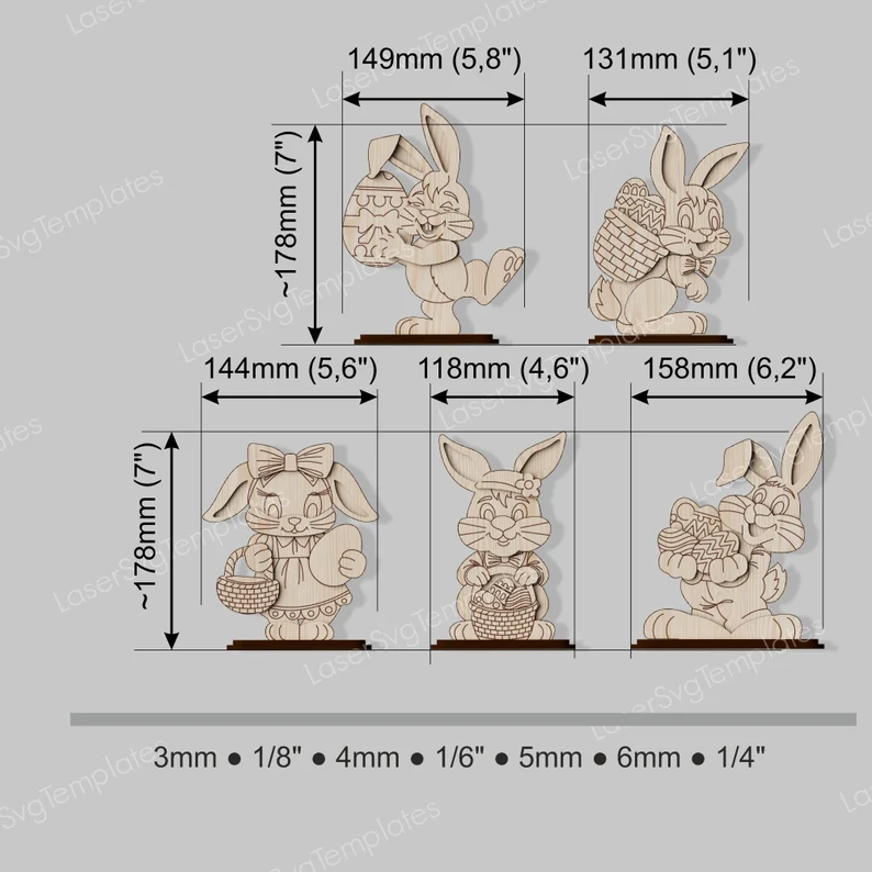 Decoración de mesa de pie con conejo - Imagen 7