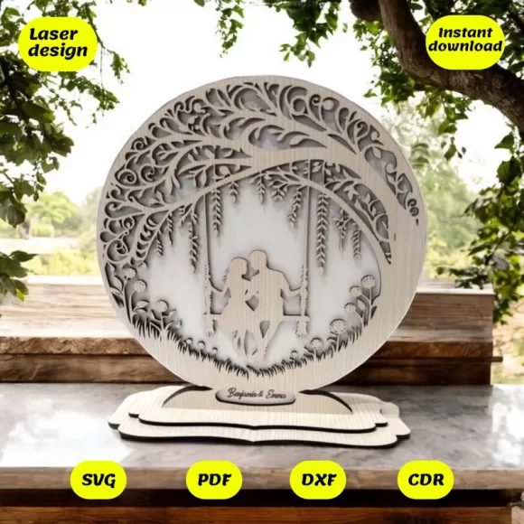 Diseño de soporte para pareja de san Valentín