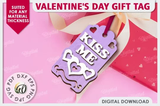 Etiqueta de regalo para el día de San Valentín