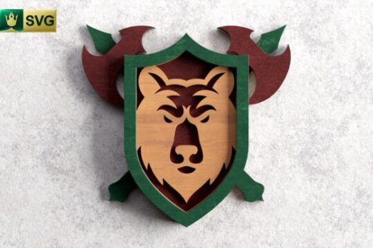 Escudo de oso en capas