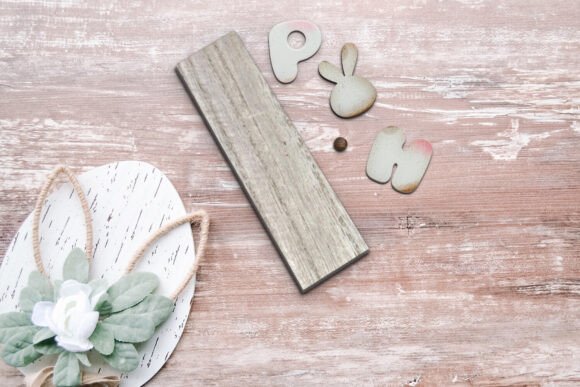 Letrero para puerta de Pascua con forma de conejito - Imagen 2
