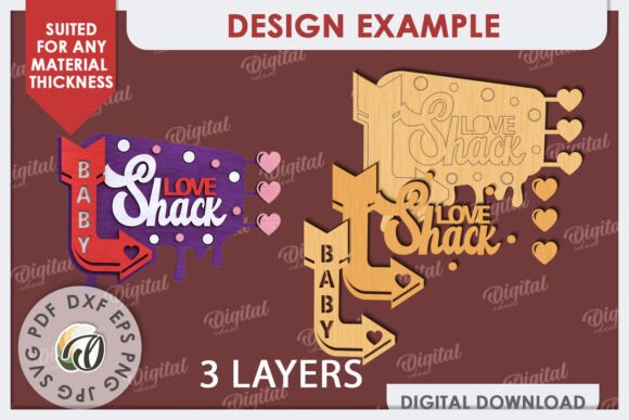 Paquete de letreros para puerta Love Shack - Imagen 5