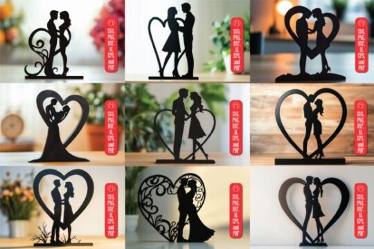 Paquete de pareja en forma de corazón