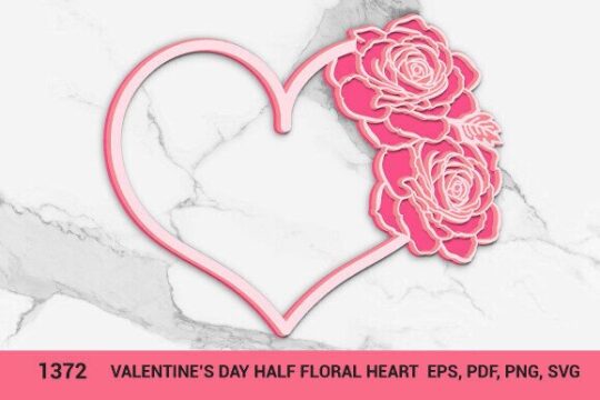 Corazón floral de San Valentín