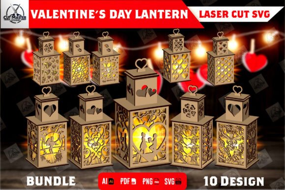 Paquete de linternas para el día de San Valentín