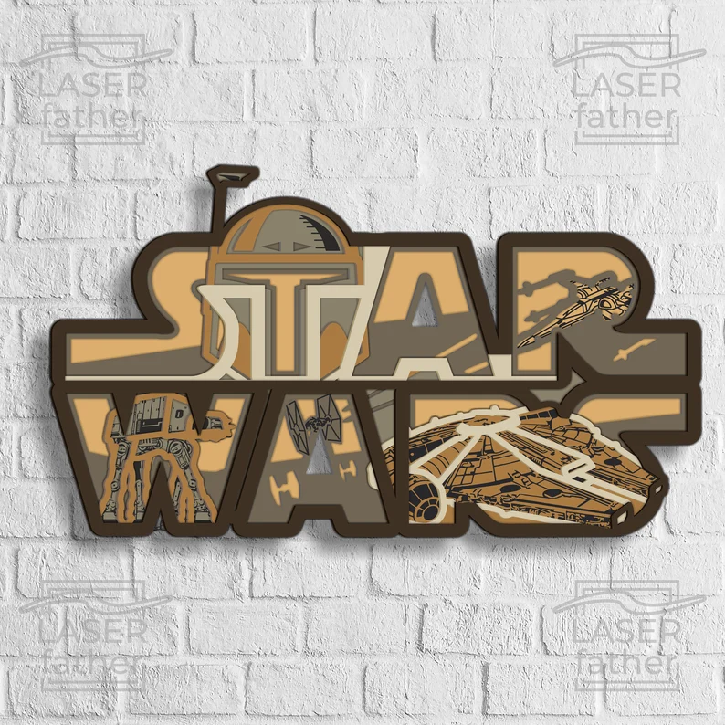 Letrero Star Wars en capa