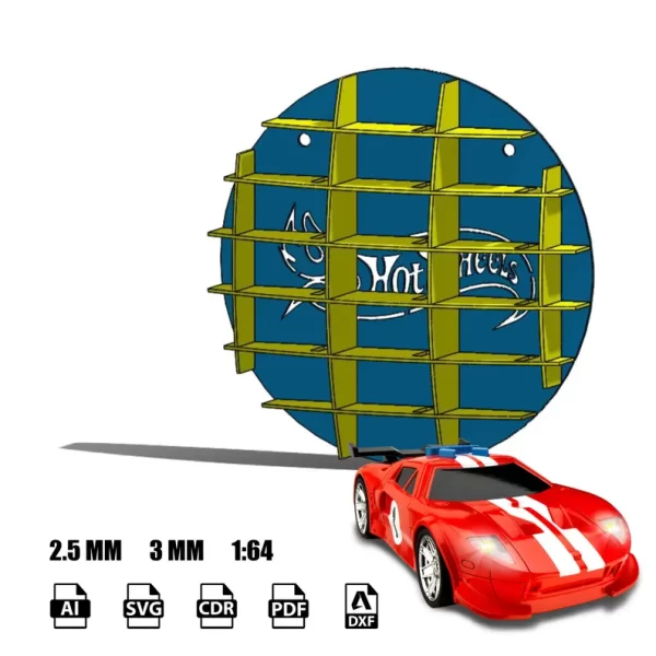 Repisa Exhibidor Hotwheels esferica