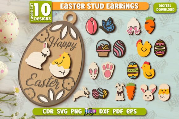 Lote de pendientes de Pascua