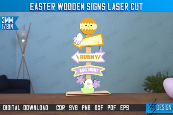 Paquete de letreros de madera para Pascua - Imagen 2