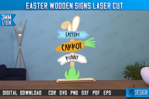 Paquete de letreros de madera para Pascua - Imagen 3