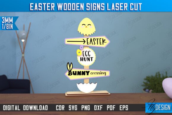 Paquete de letreros de madera para Pascua - Imagen 7