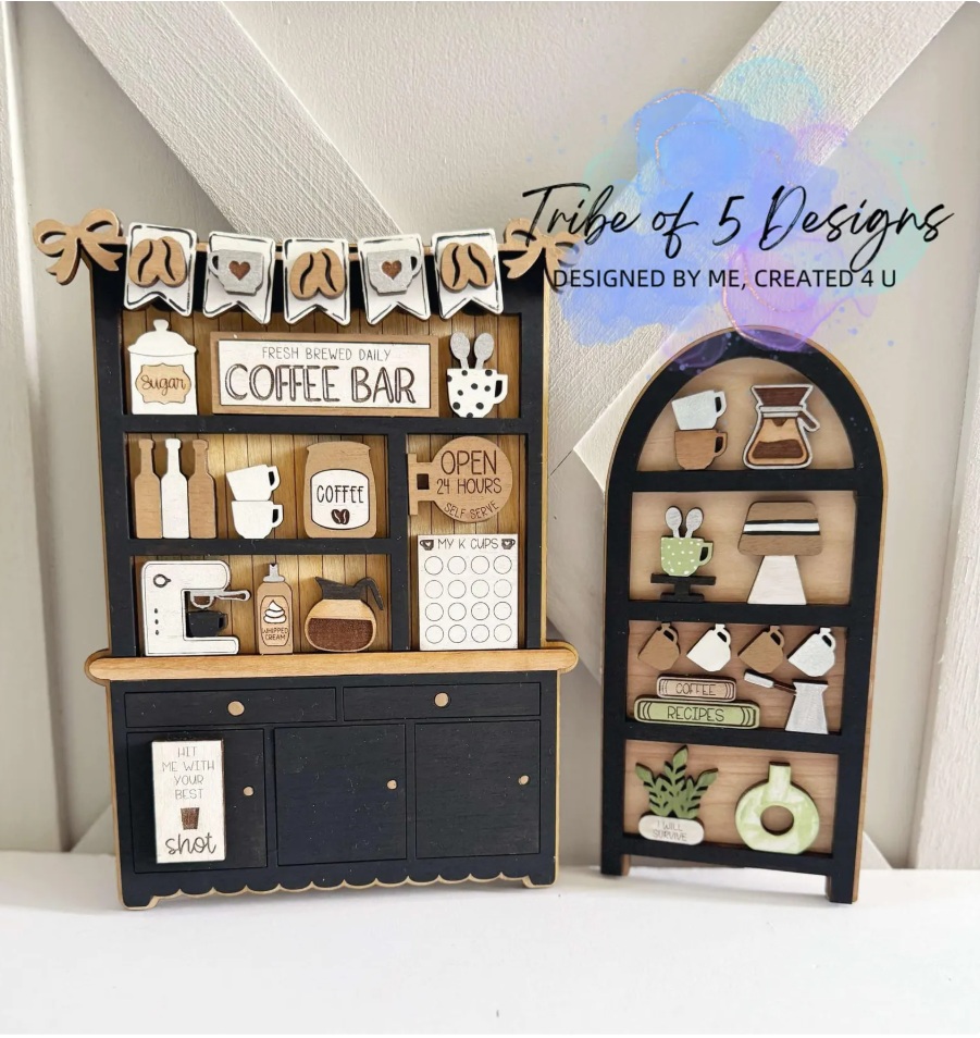 Estantes para barra de café