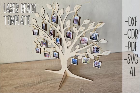 Árbol genealógico con marco de fotos - Imagen 10