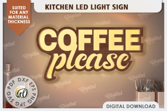Paquete de letreros de luz LED para cocina - Imagen 8