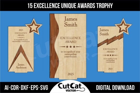 15 Trofeos de Premios Únicos a la Excelencia - Imagen 3
