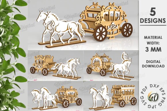 Paquete de carruajes de caballos