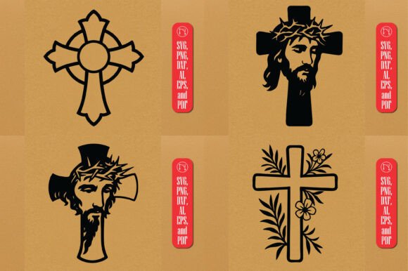 Paquete de cruces cristianas