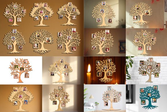 Marco de fotos de árbol genealógico