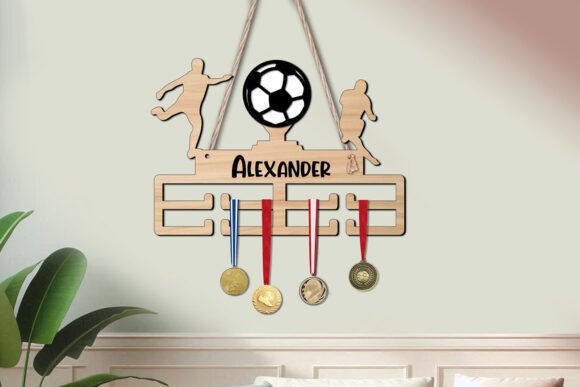 Colgador de medallas deportivo de fútbol - Imagen 2