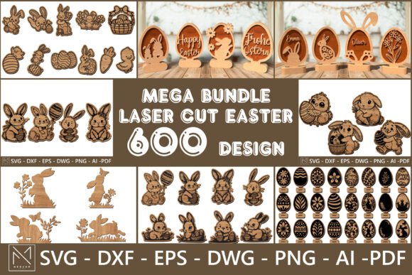 Mega paquete de Pascua cortado con láser con 600 diseños - Imagen 2