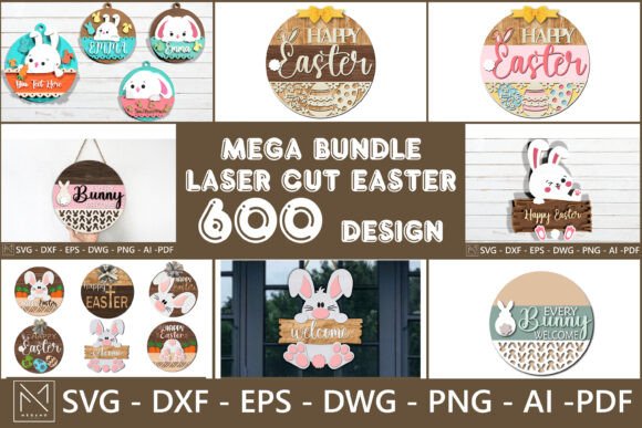 Mega paquete de Pascua cortado con láser con 600 diseños - Imagen 3