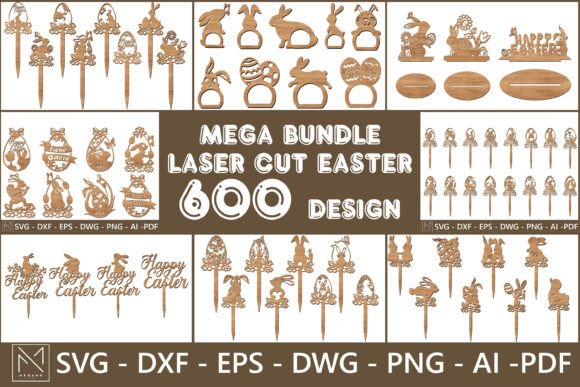 Mega paquete de Pascua cortado con láser con 600 diseños - Imagen 4