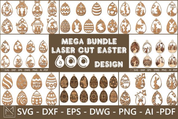 Mega paquete de Pascua cortado con láser con 600 diseños - Imagen 5